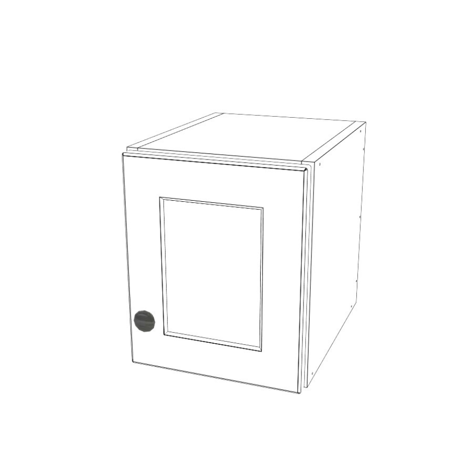 10" Wide x 12" High Wall Cabinet - (White Melamine Cabinet Boxes - Painted Doors)