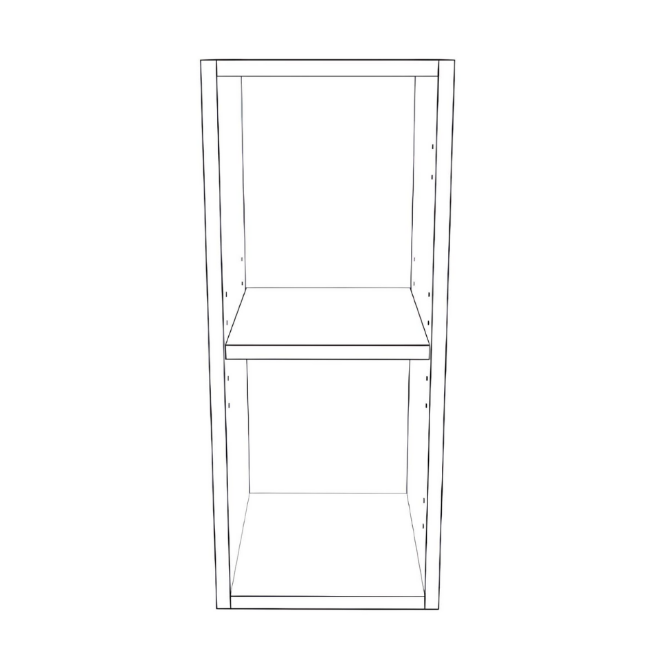10" Wide x 24" High Wall Cabinet - (White Cabinet Boxes - Painted Doors)