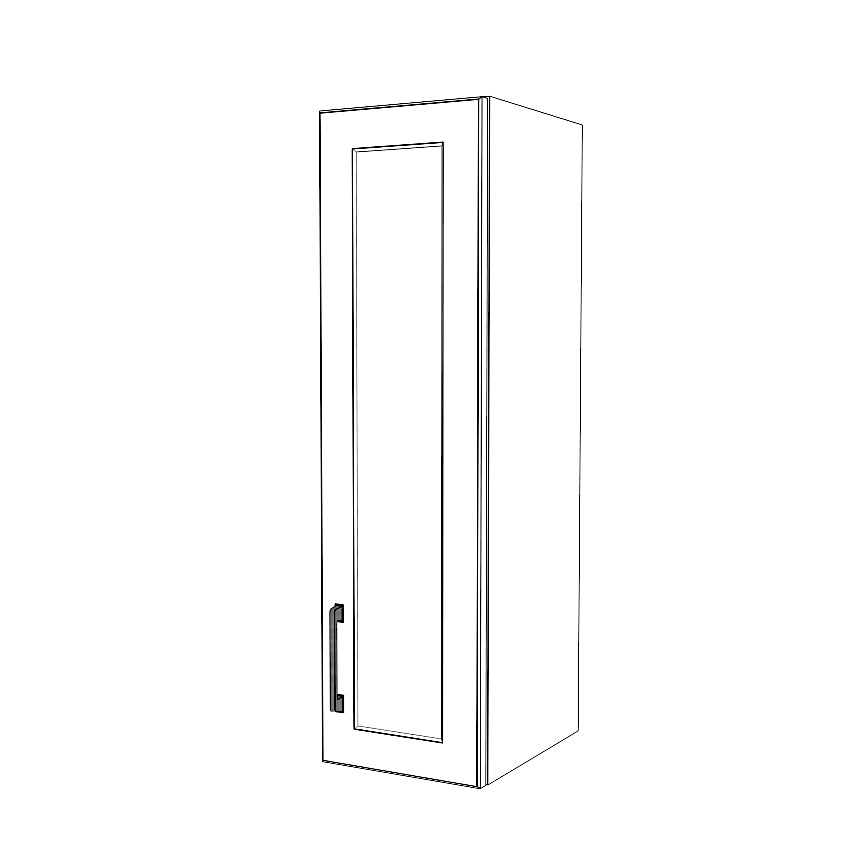 10" Wide x 36" High Wall Cabinet - (White Cabinet Boxes - Painted Doors)