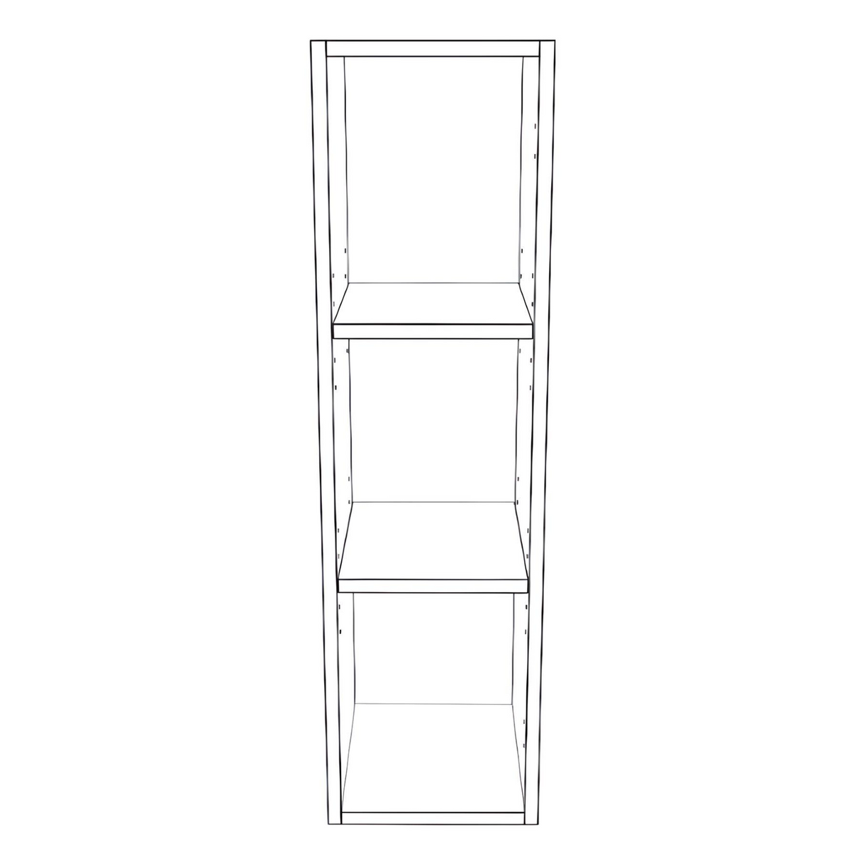 10" Wide x 36" High Wall Cabinet - (White Cabinet Boxes - Thermofoil Doors)