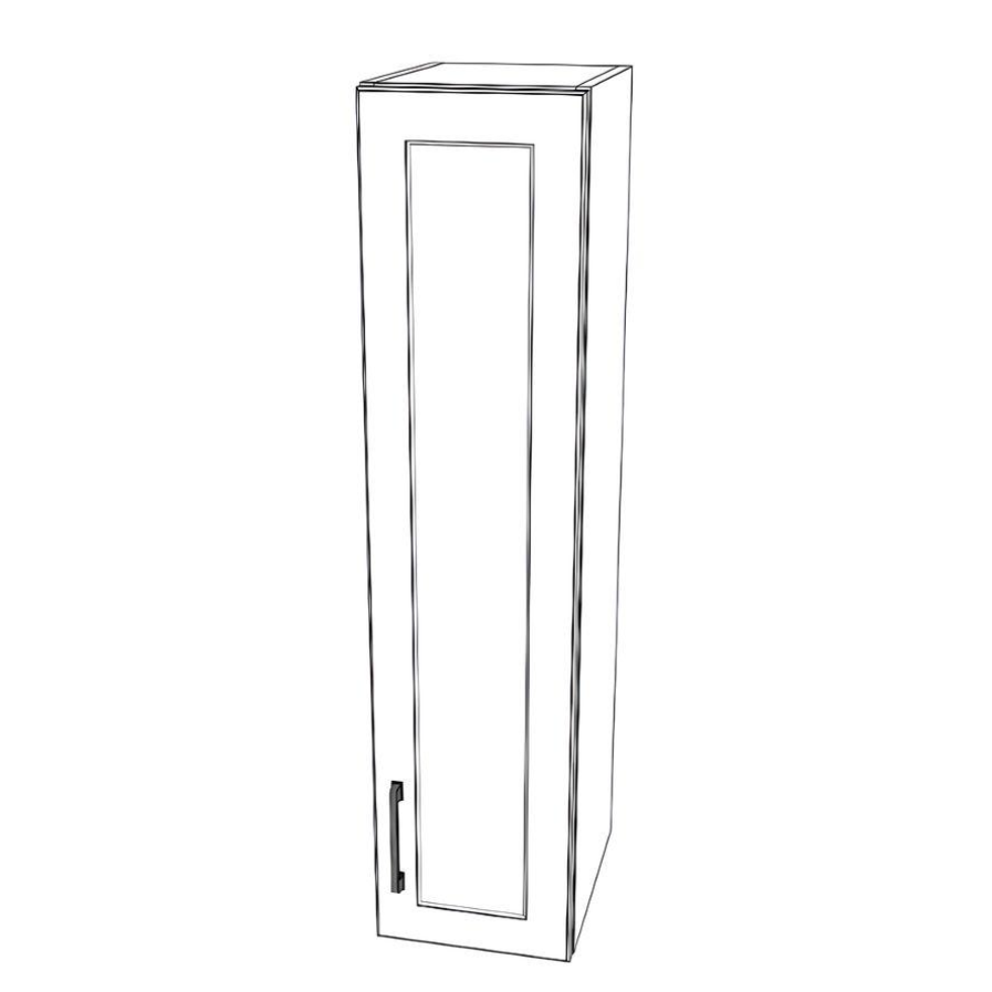 10" Wide x 42" High Wall Cabinet - (White Cabinet Boxes - Painted Doors)