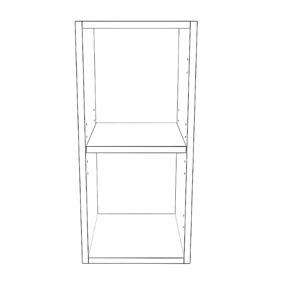 11" Wide x 24" High Wall Cabinet - (White Cabinet Boxes - Thermofoil Doors)