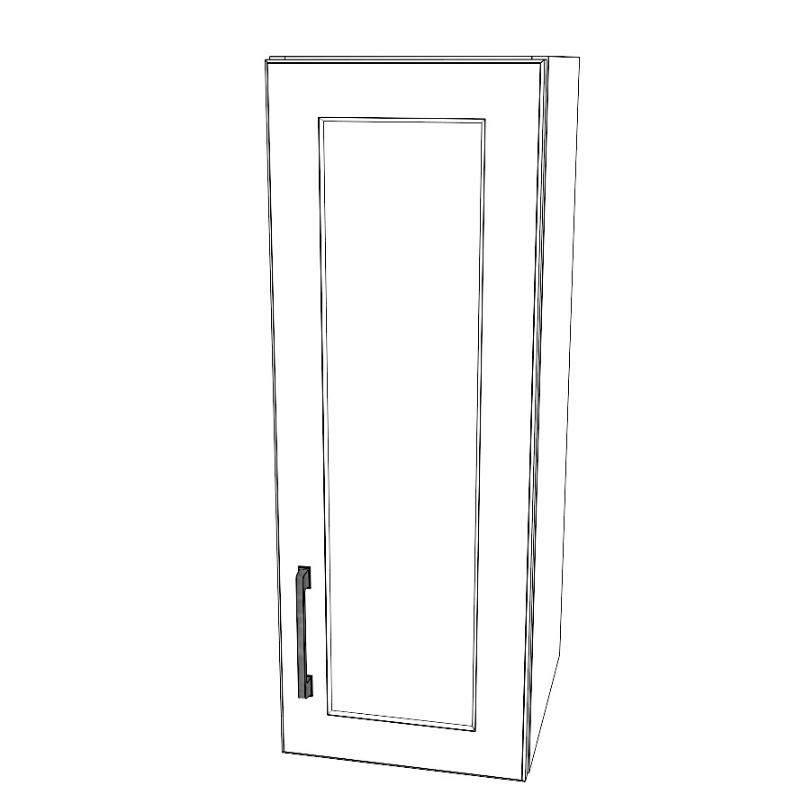 11" Wide x 30" High Wall Cabinet - (White Cabinet Boxes - Thermofoil Doors)