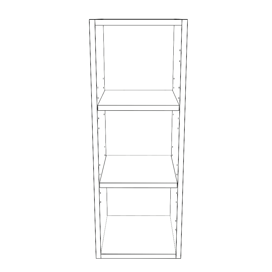 11" Wide x 30" High Wall Cabinet - (White Cabinet Boxes - Thermofoil Doors)