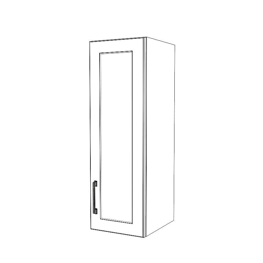 11" Wide x 34" High Wall Cabinet - (White Cabinet Boxes - Painted Doors)