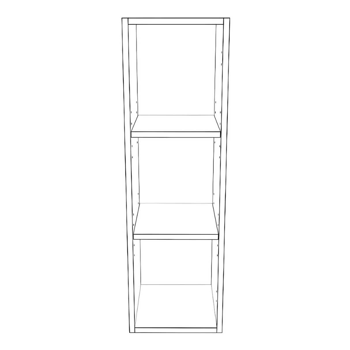11" Wide x 36" High Wall Cabinet - (White Cabinet Boxes - Thermofoil Doors)