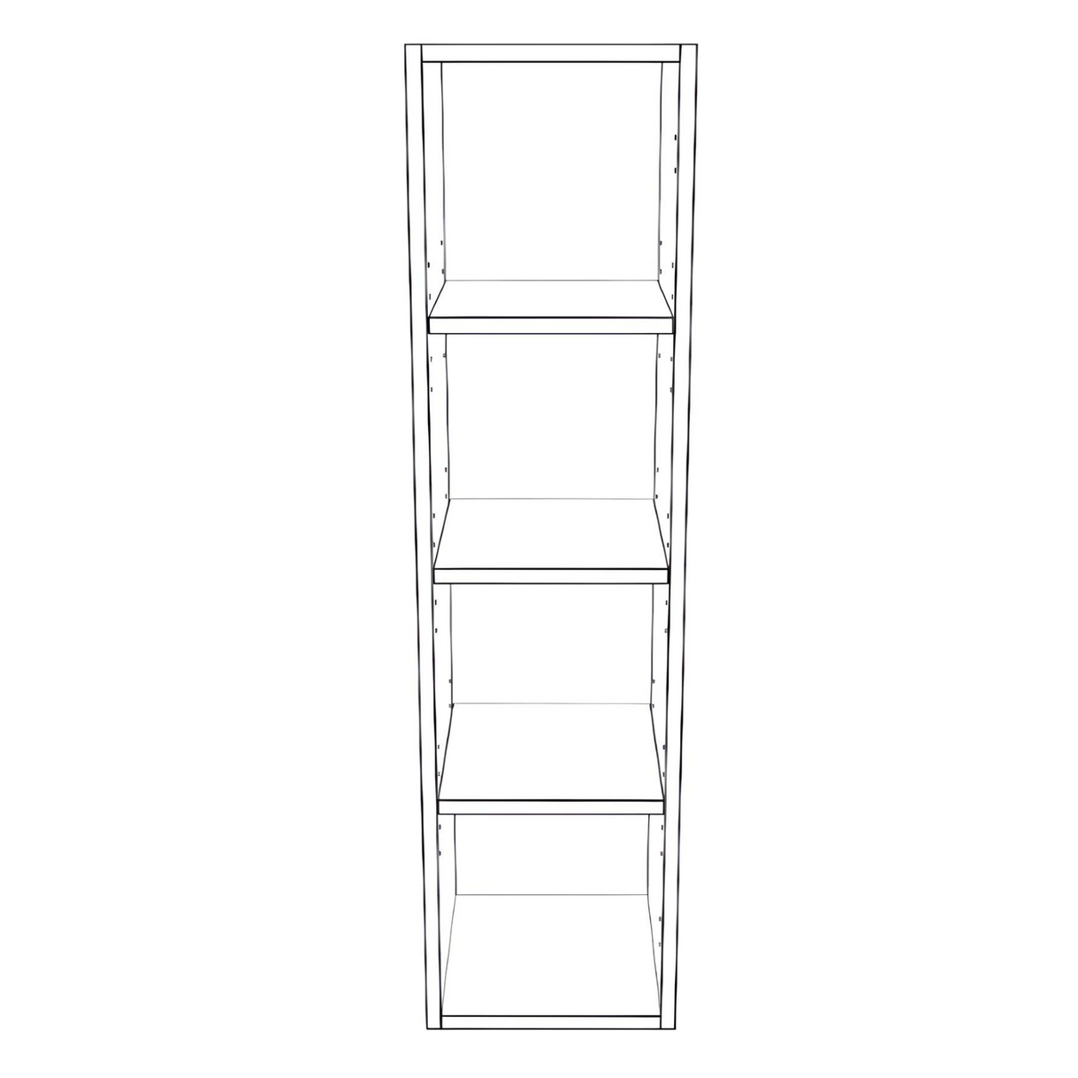 11" Wide x 42" High Wall Cabinet - (White Cabinet Boxes - Thermofoil Doors)