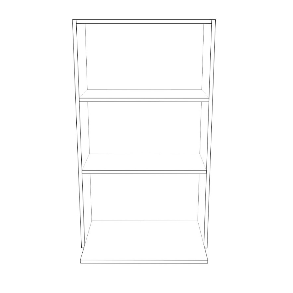 24" Wide x 42" High Microwave Cabinet - (White Cabinet Boxes - Thermofoil Doors)