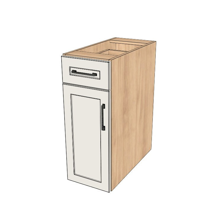 12" Wide Base Cabinet With Drawer On Top - (Ply Wood Boxes - Thermofoil Doors)