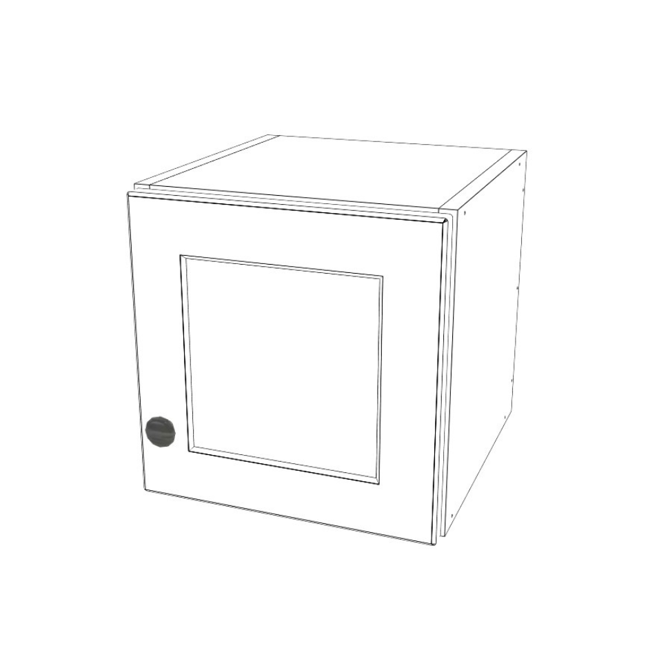 12" Wide x 12" High Wall Cabinet - (White Cabinet Boxes - Thermofoil Doors)