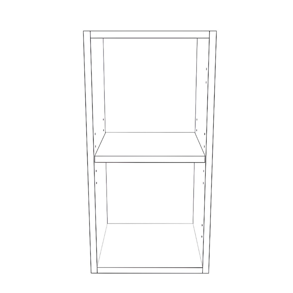 12" Wide x 24" High Wall Cabinet - (White Cabinet Boxes - Painted Doors)
