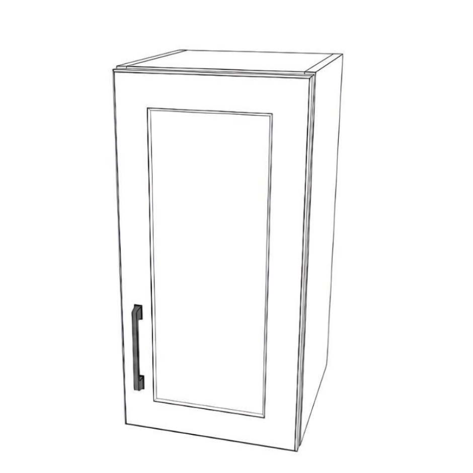 12" Wide x 24" High Wall Cabinet - (White Cabinet Boxes - Thermofoil Doors)
