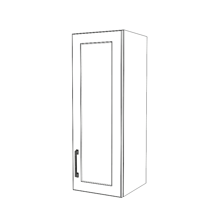 12" Wide x 34" High Wall Cabinet - (White Cabinet Boxes - Painted Doors)
