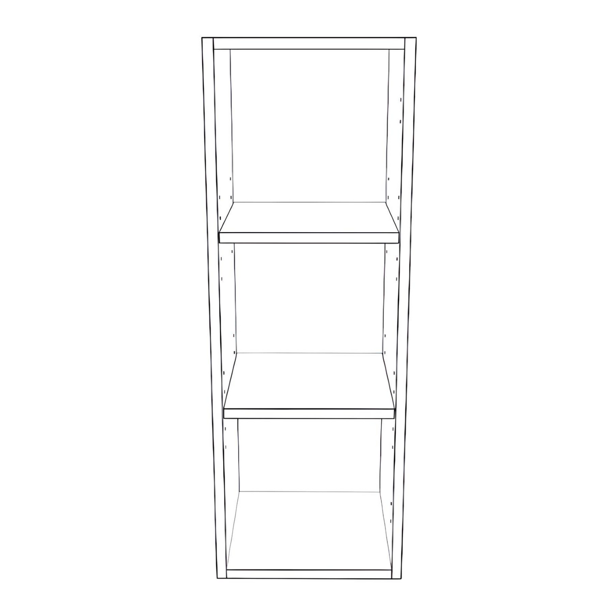 12" Wide x 34" High Wall Cabinet - (White Cabinet Boxes - Painted Doors)