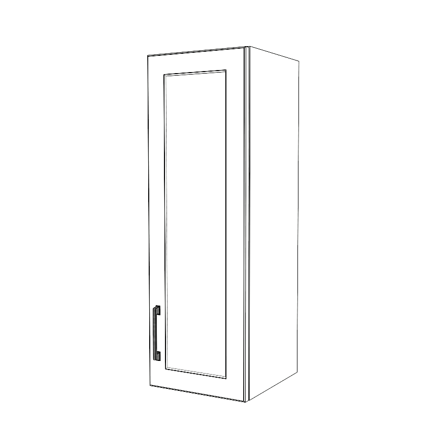 12" Wide x 36" High Wall Cabinet - (White Cabinet Boxes - Painted Doors)