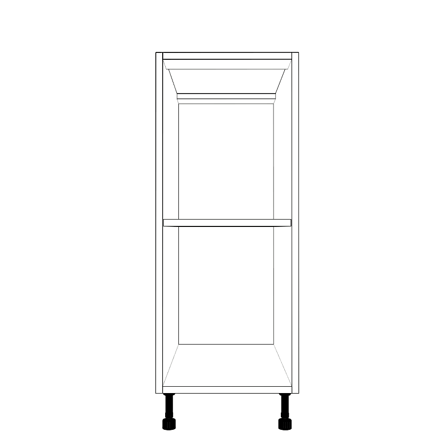 13" Wide Base Cabinet - (White Cabinet Boxes - Thermofoil Doors)