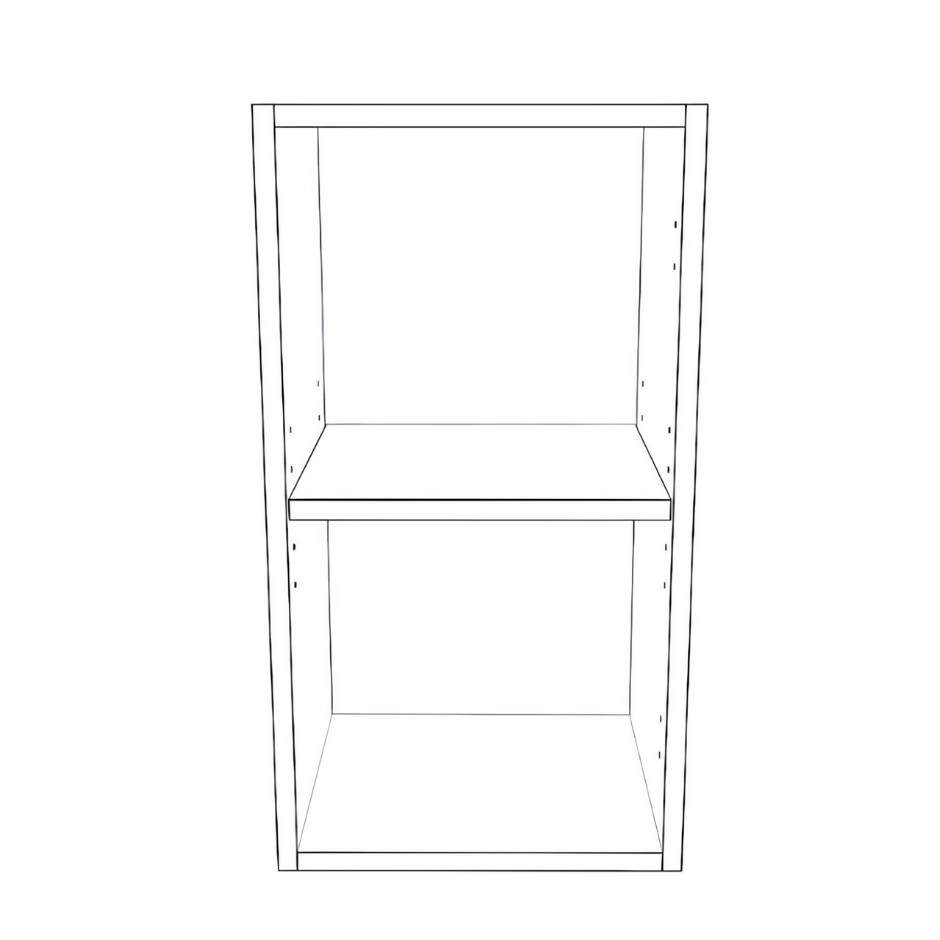 13" Wide x 24" High Wall Cabinet - (White Cabinet Boxes - Thermofoil Doors)