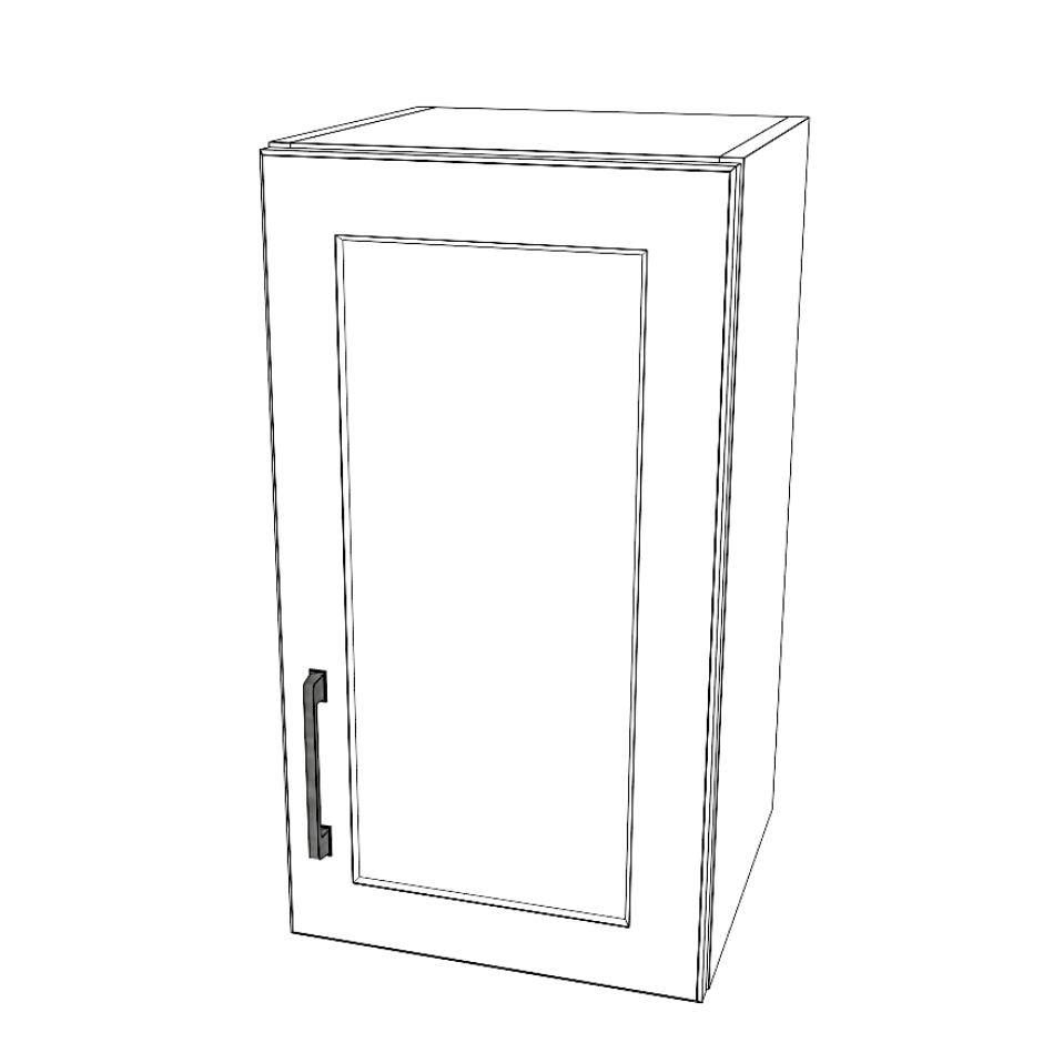 13" Wide x 24" High Wall Cabinet - (White Cabinet Boxes - Thermofoil Doors)
