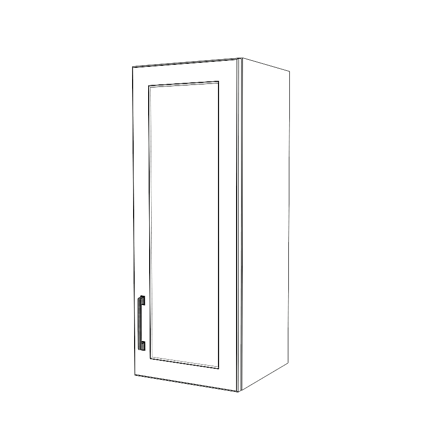 13" Wide x 34" High Wall Cabinet - (White Cabinet Boxes - Painted Doors)
