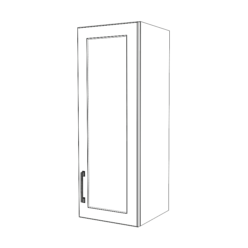 13" Wide x 36" High Wall Cabinet - (White Cabinet Boxes - Thermofoil Doors)