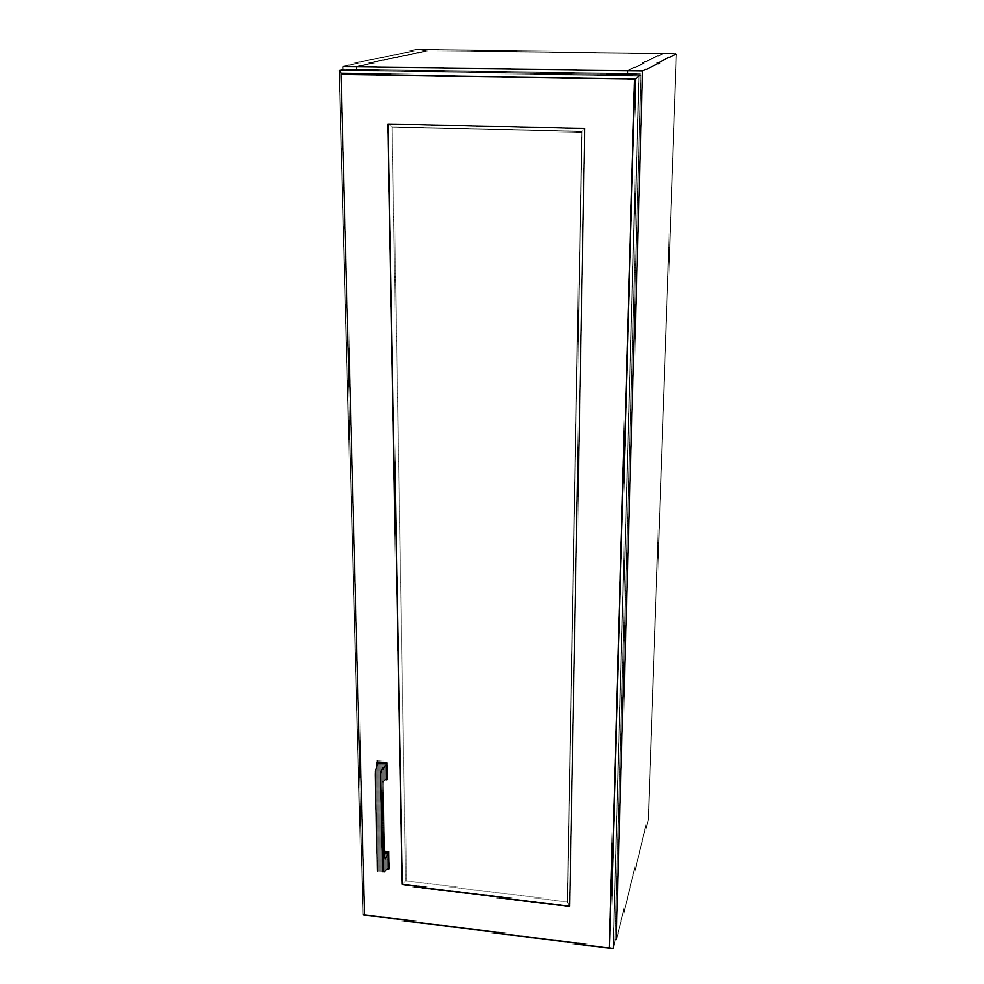 13" Wide x 42" High Wall Cabinet - (White Cabinet Boxes - Thermofoil Doors)