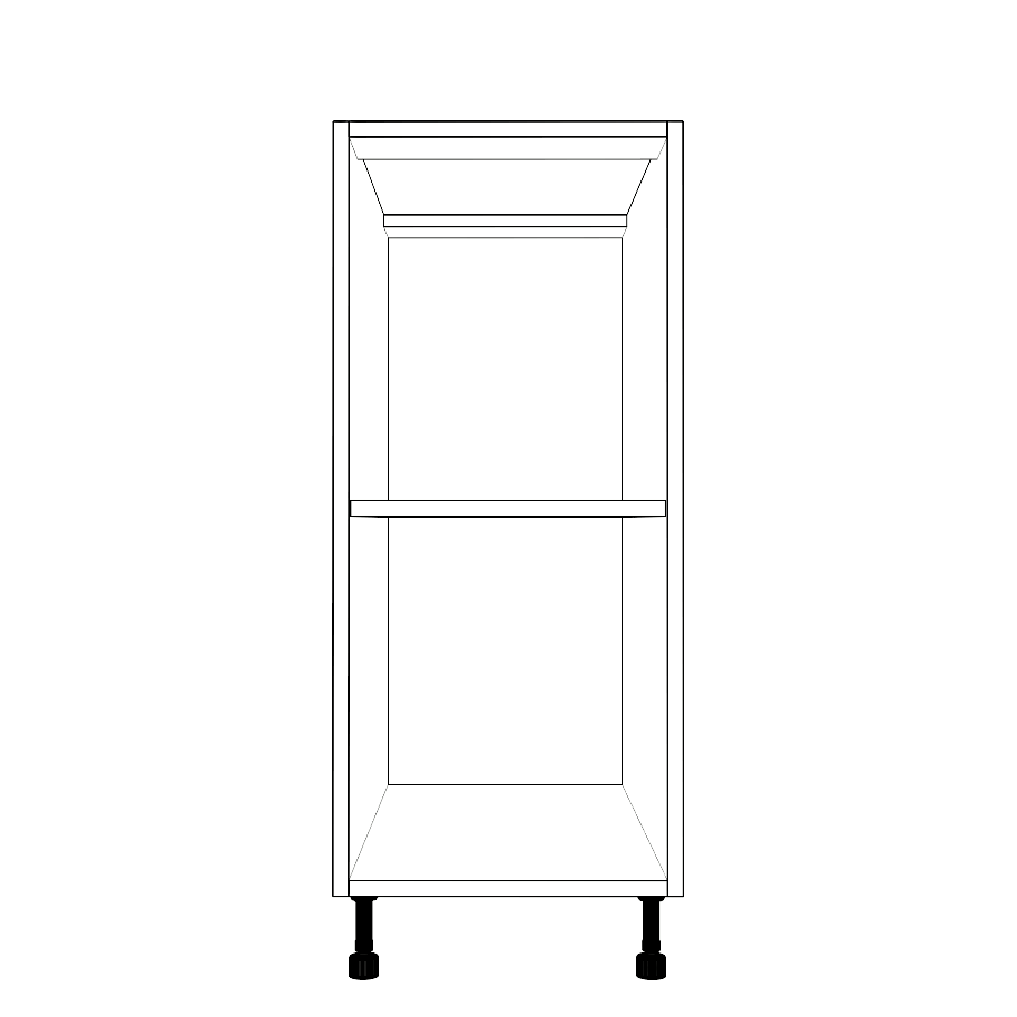 14" Wide Base Cabinet - (White Cabinet Boxes - Painted Doors)