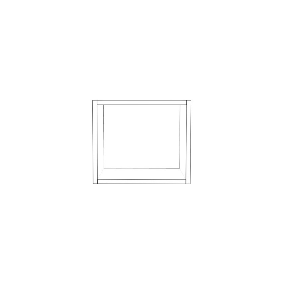 14" Wide x 12" High Wall Cabinet - (White Melamine Cabinet Boxes - Painted Doors)