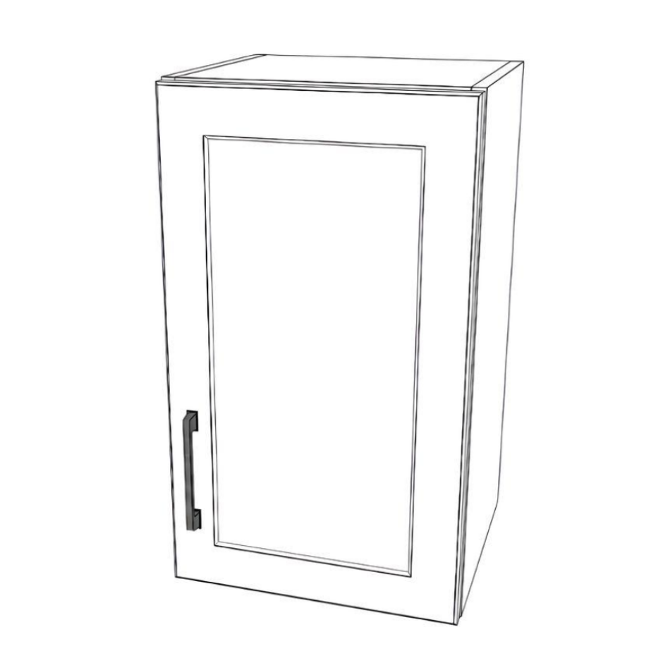 14" Wide x 24" High Wall Cabinet - (White Cabinet Boxes - Painted Doors)