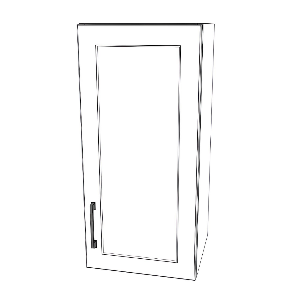 14" Wide x 30" High Wall Cabinet - (White Cabinet Boxes - Painted Doors)