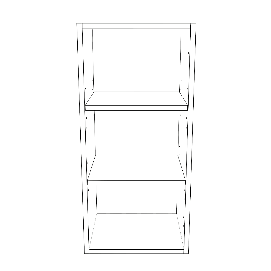 14" Wide x 30" High Wall Cabinet - (White Cabinet Boxes - Painted Doors)
