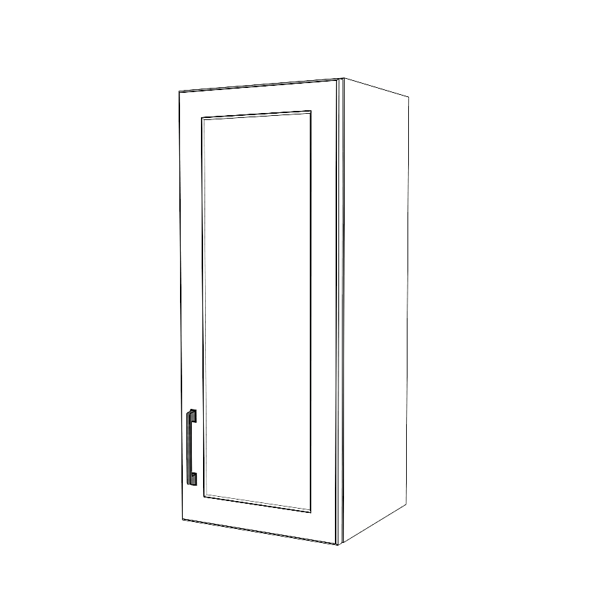 14" Wide x 34" High Wall Cabinet - (White Cabinet Boxes - Painted Doors)