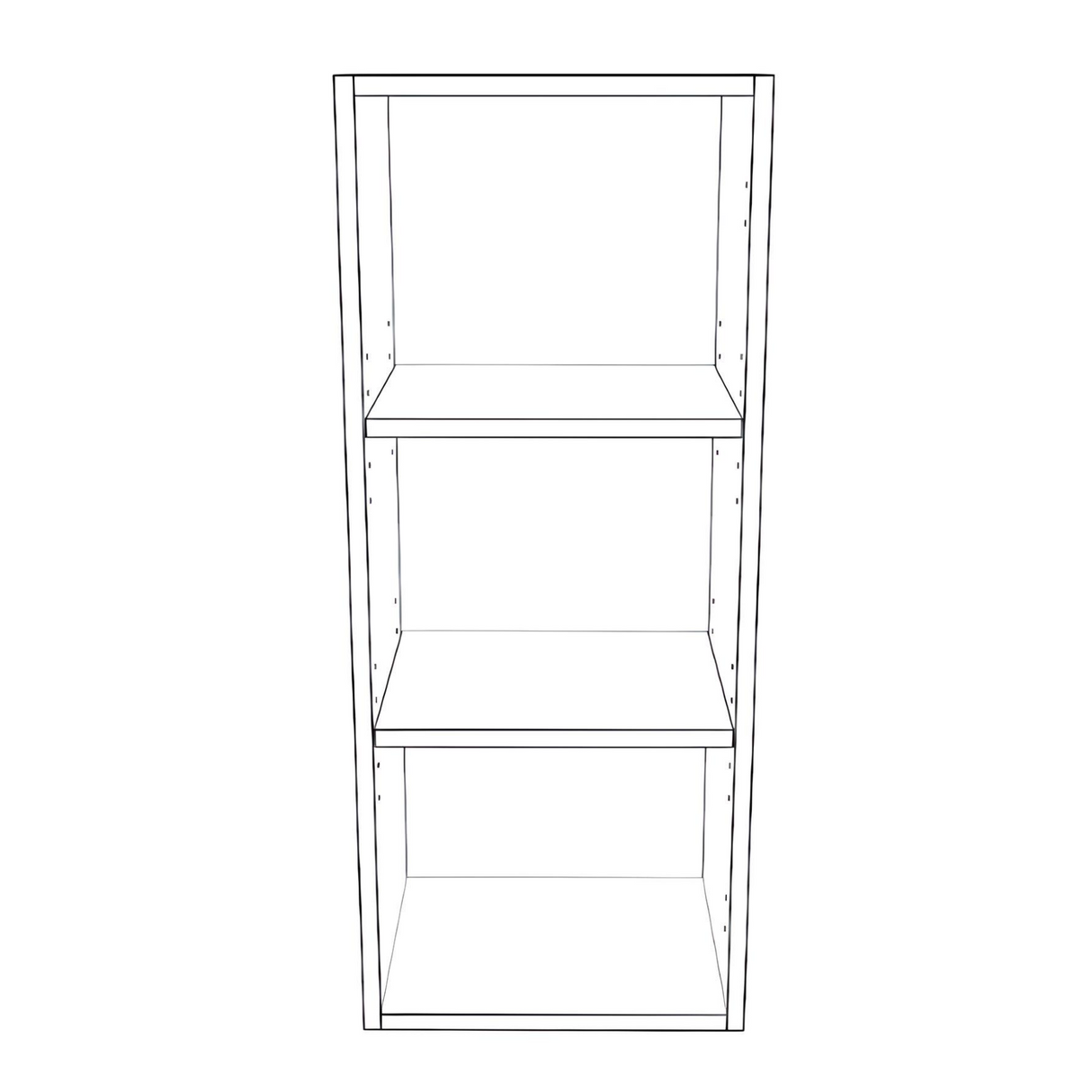 14" Wide x 34" High Wall Cabinet - (White Cabinet Boxes - Painted Doors)