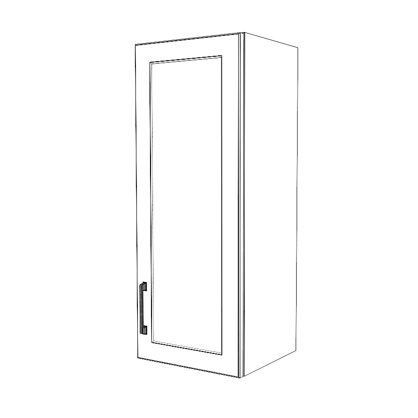 14" Wide x 36" High Wall Cabinet - (White Cabinet Boxes - Painted Doors)