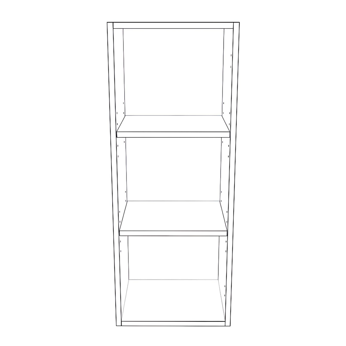 14" Wide x 36" High Wall Cabinet - (White Cabinet Boxes - Painted Doors)