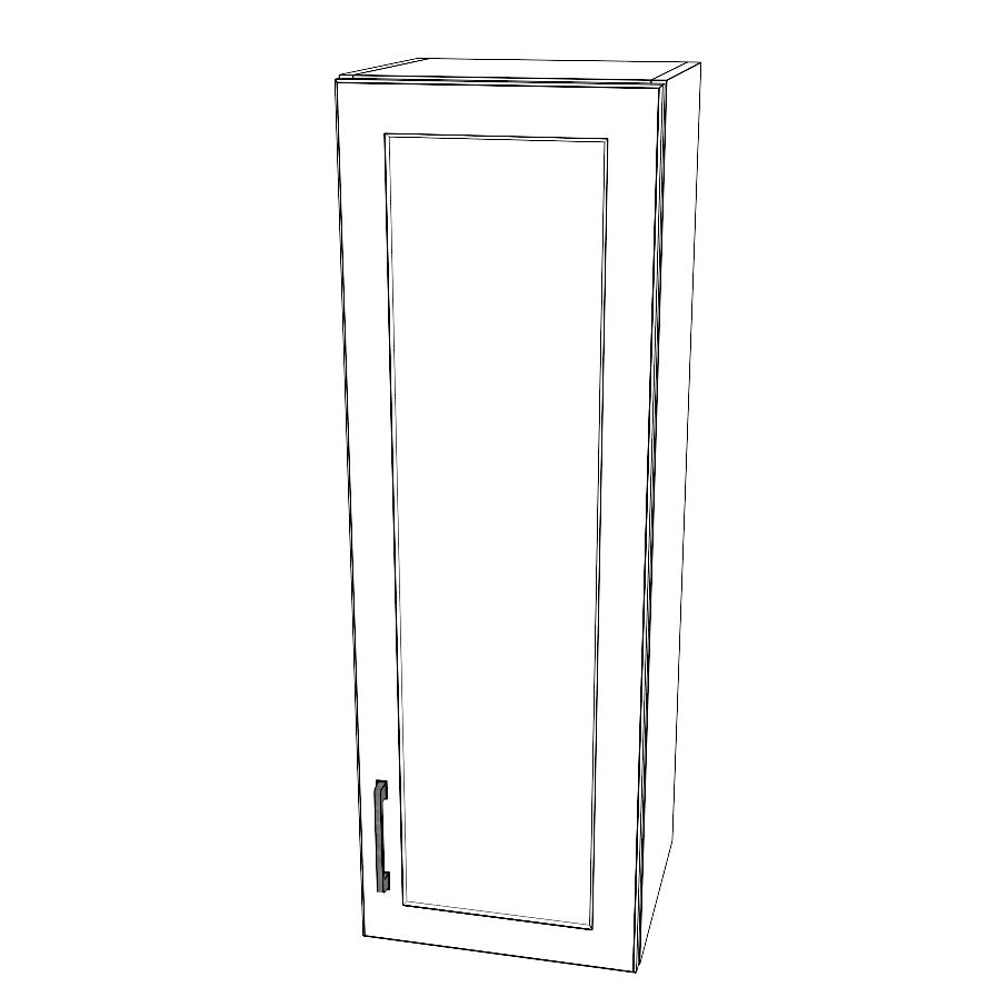 14" Wide x 42" High Wall Cabinet - (White Cabinet Boxes - Thermofoil Doors)