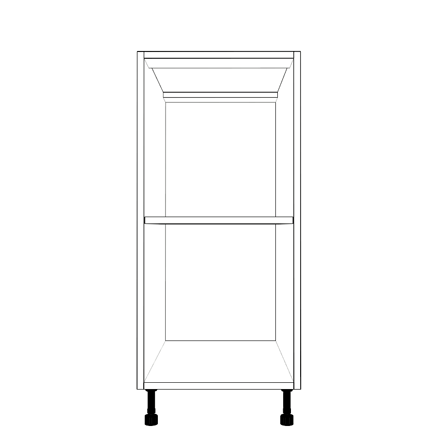 15" Wide Base Cabinet - (White Cabinet Boxes - Thermofoil Doors)