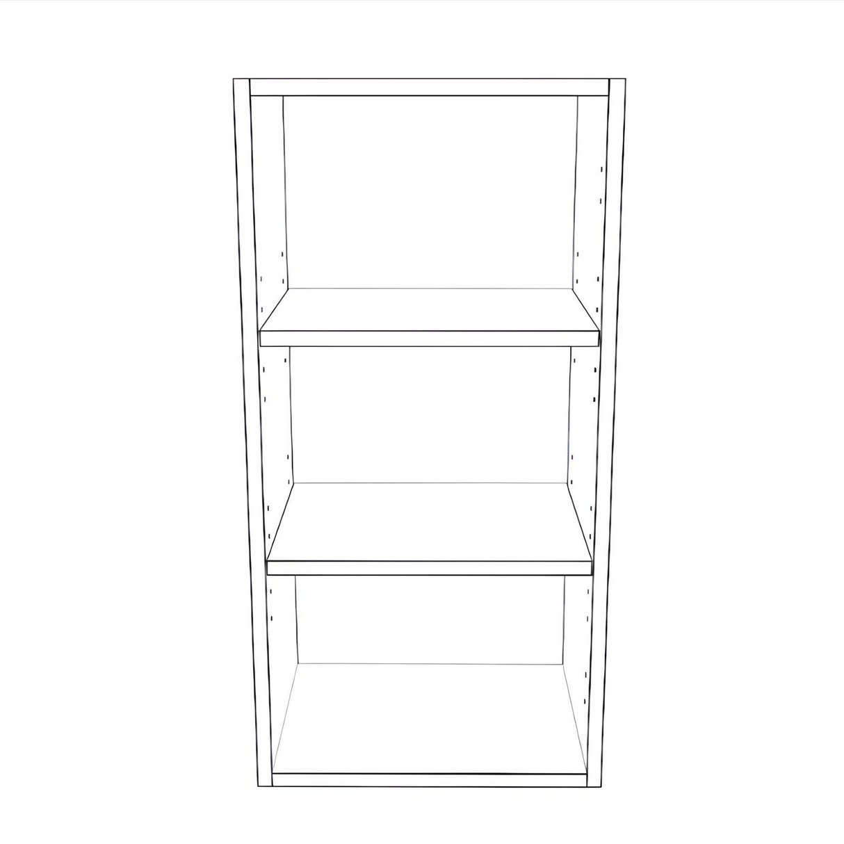 15" Wide x 30" High Wall Cabinet - (White Cabinet Boxes - Thermofoil Doors)