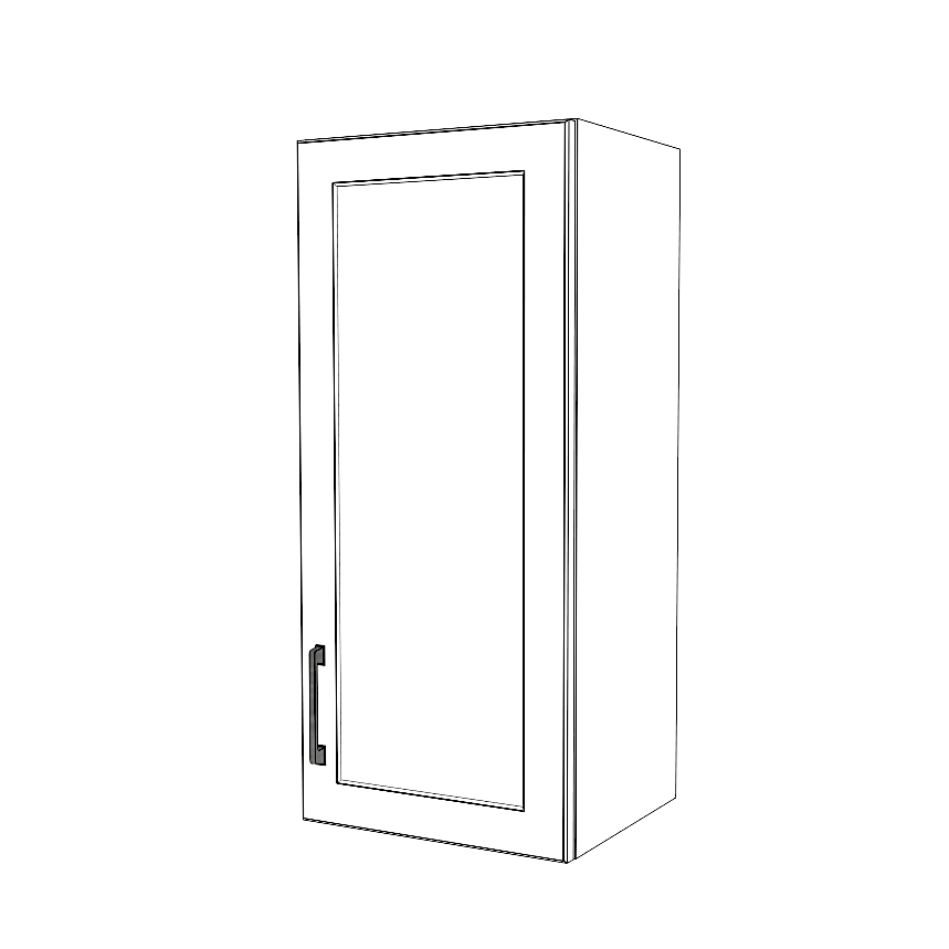 15" Wide x 34" High Wall Cabinet - (White Cabinet Boxes - Thermofoil Doors)