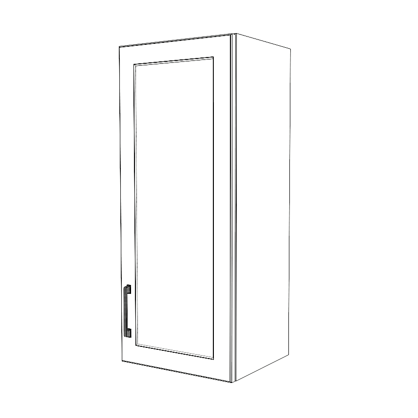 15" Wide x 36" High Wall Cabinet - (White Cabinet Boxes - Thermofoil Doors)