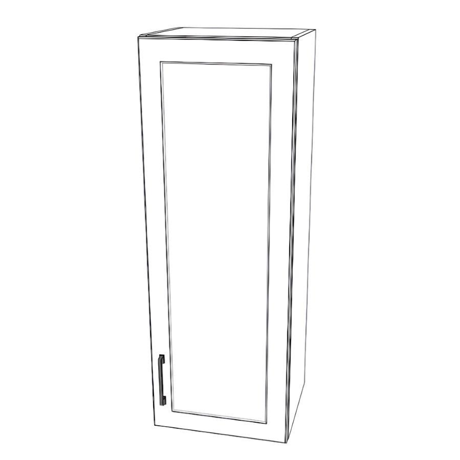 15" Wide x 42" High Wall Cabinet - (White Cabinet Boxes - Painted Doors)