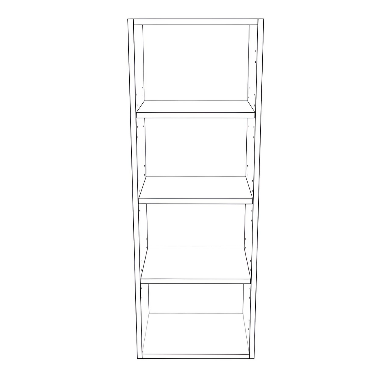 15" Wide x 42" High Wall Cabinet - (White Cabinet Boxes - Thermofoil Doors)