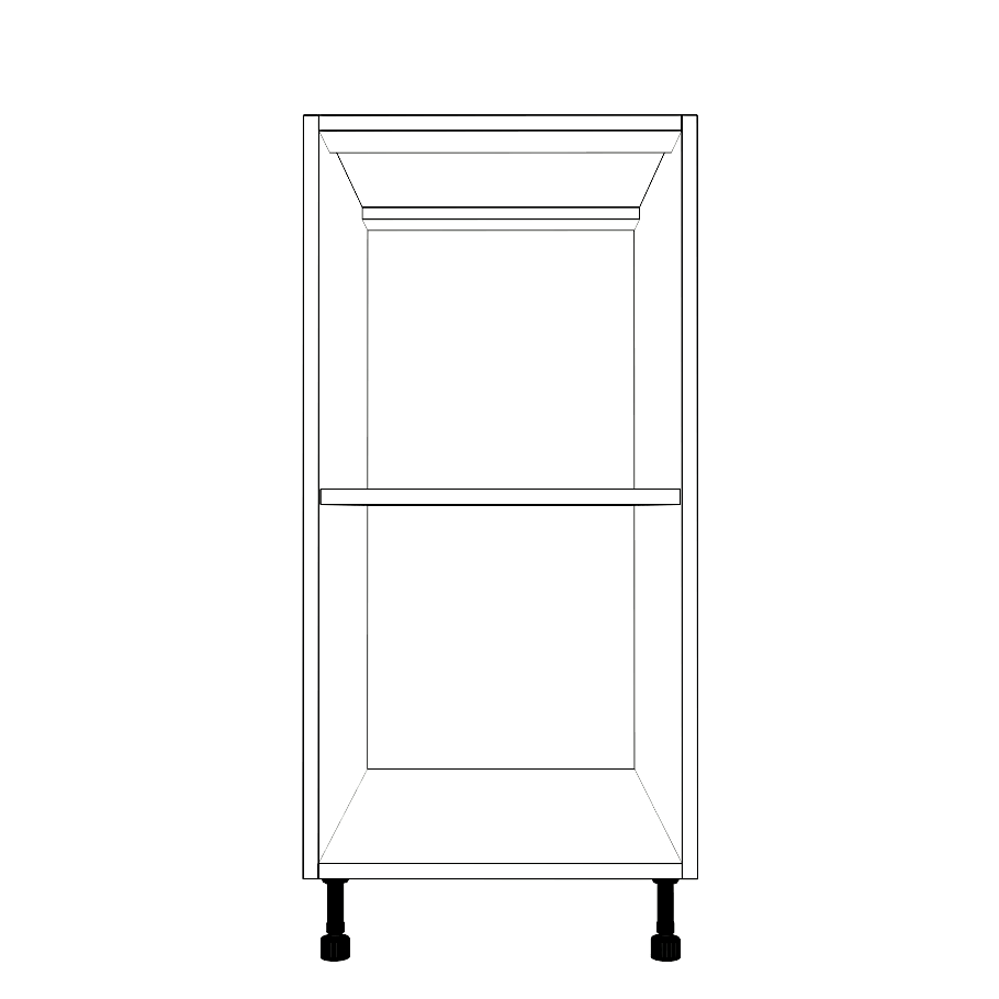 16" Wide Base Cabinet - (White Cabinet Boxes - Painted Doors)