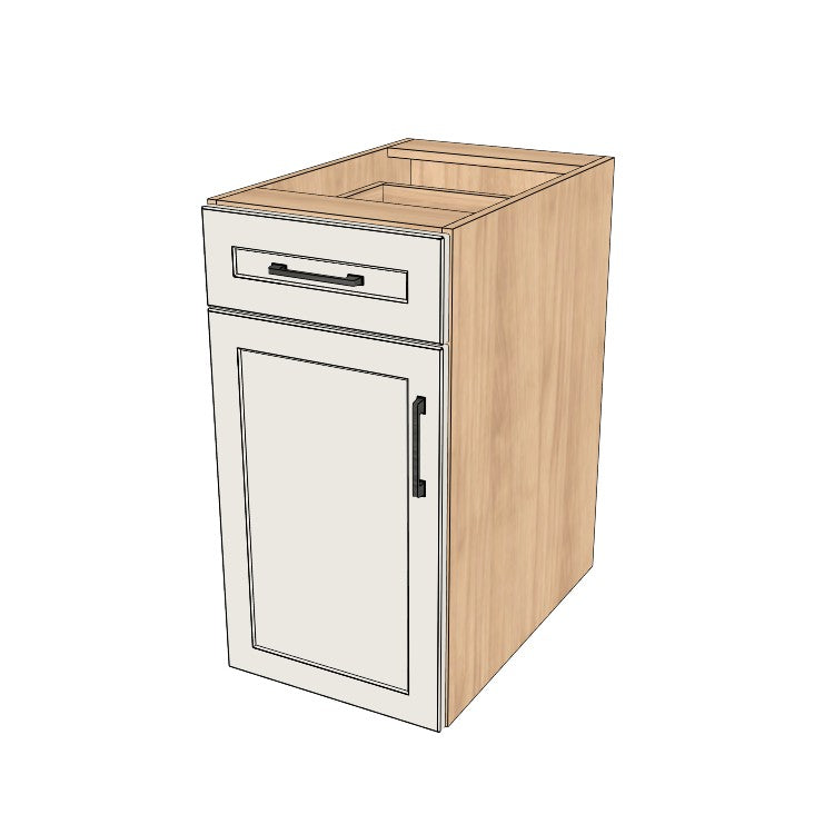 16" Wide Base Cabinet With Drawer On Top - (Ply Wood Boxes - Thermofoil Doors)