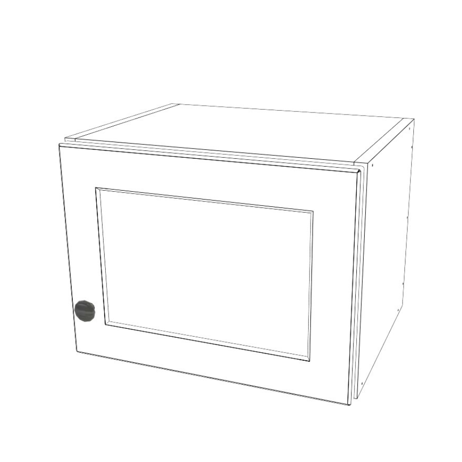 16" Wide x 12" High Wall Cabinet - (White Cabinet Boxes - Thermofoil Doors)