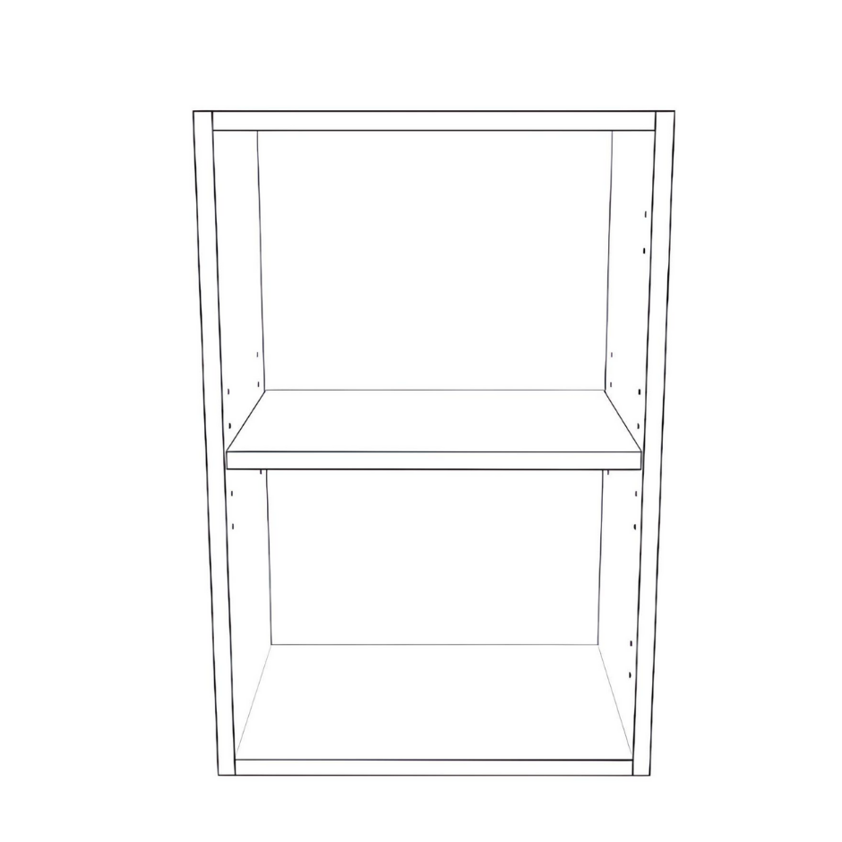 16" Wide x 24" High Wall Cabinet - (White Cabinet Boxes - Painted Doors)