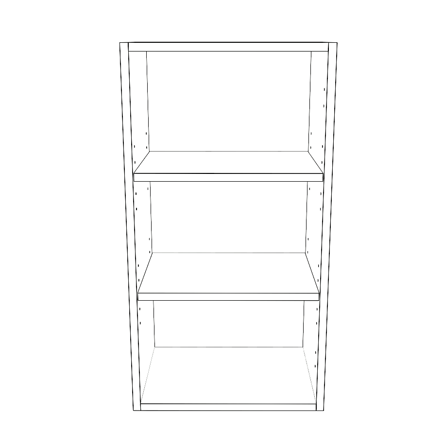 16" Wide x 30" High Wall Cabinet - (White Cabinet Boxes - Painted Doors)