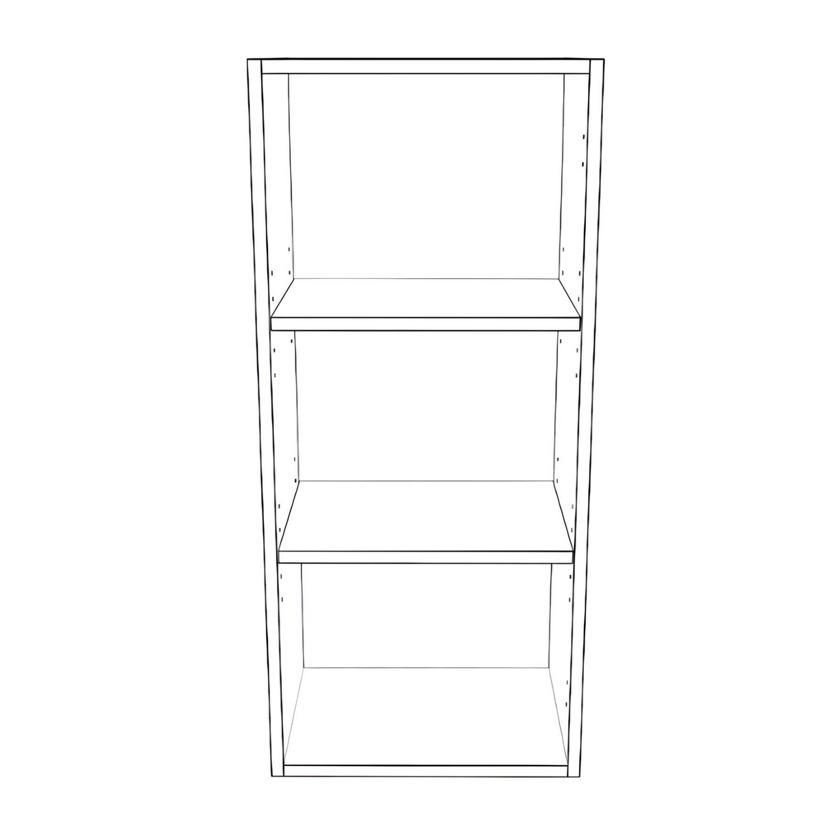 16" Wide x 36" High Wall Cabinet - (White Cabinet Boxes - Painted Doors)