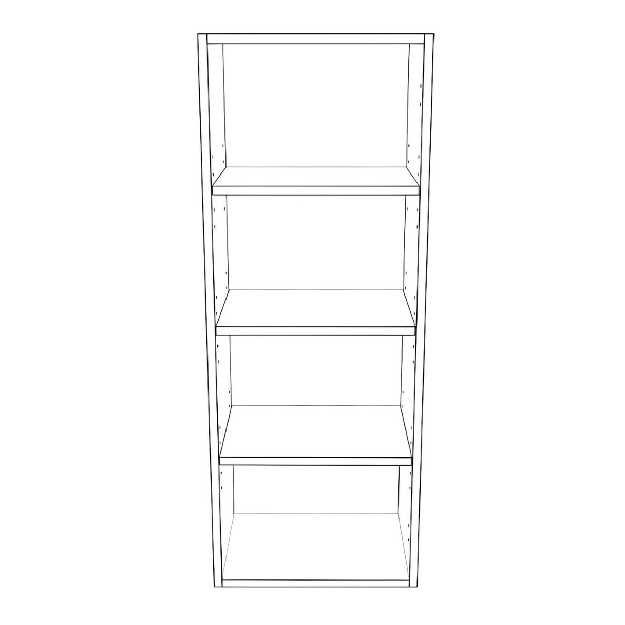 16" Wide x 42" High Wall Cabinet - (White Cabinet Boxes - Painted Doors)