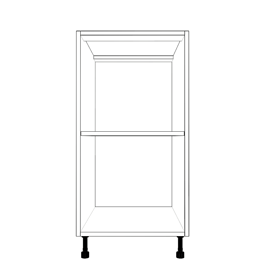 17" Wide Base Cabinet - (White Cabinet Boxes - Thermofoil Doors)