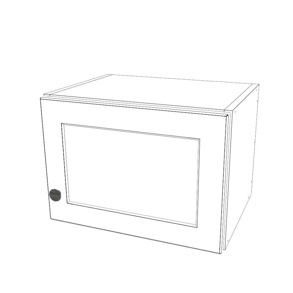 17" Wide x 12" High Wall Cabinet - (White Melamine Cabinet Boxes - Painted Doors)